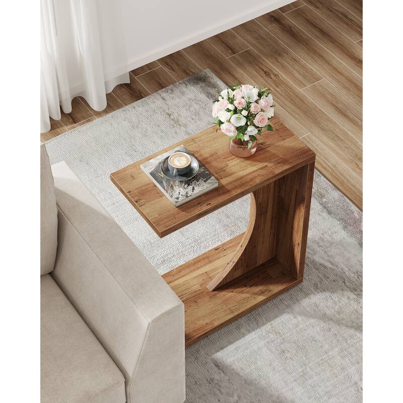 C-Shaped End Table, Sofa Side Table, Living Room Bedroom C Table Accent Side Table