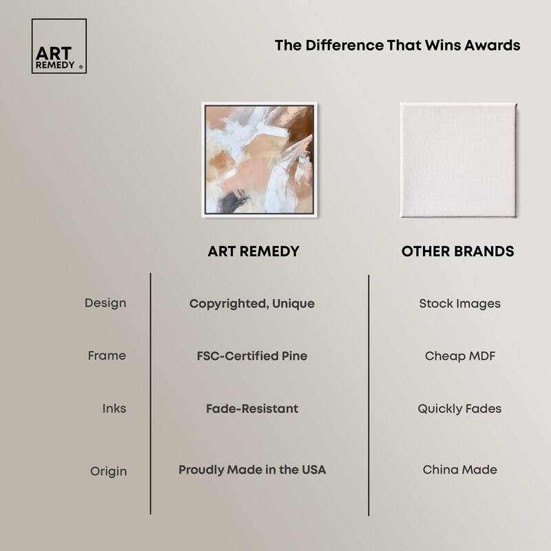 Taupe and Ash I Canvas by Art Remedy