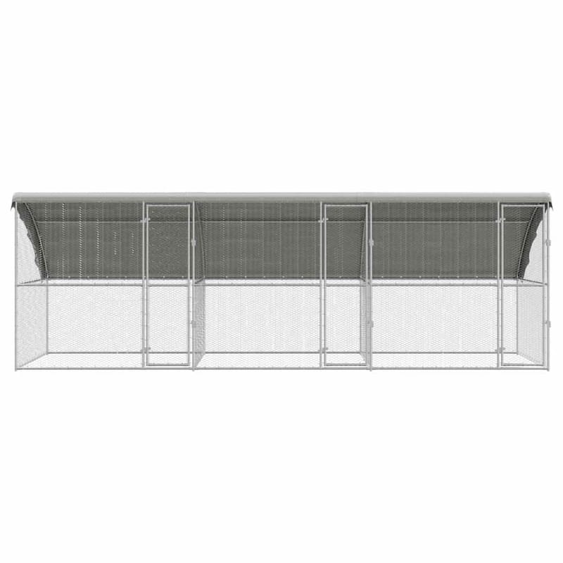 vidaXL Chicken Cage Silver 400/600/800 x 200 x 198.5 cm Galvanized steel