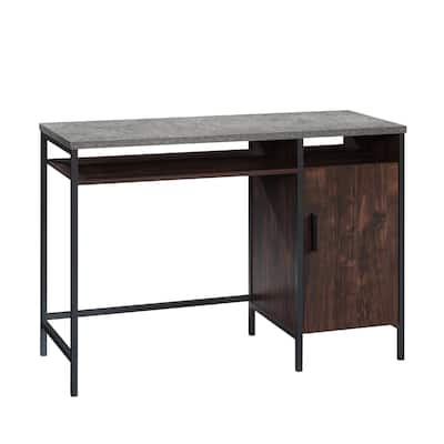 Industrial Brown Computer Desk with Storage Cubby 45 Inch Home Office Workstation