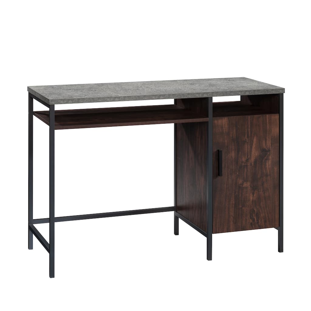 Industrial Brown Computer Desk with Storage Cubby 45 Inch Home Office Workstation