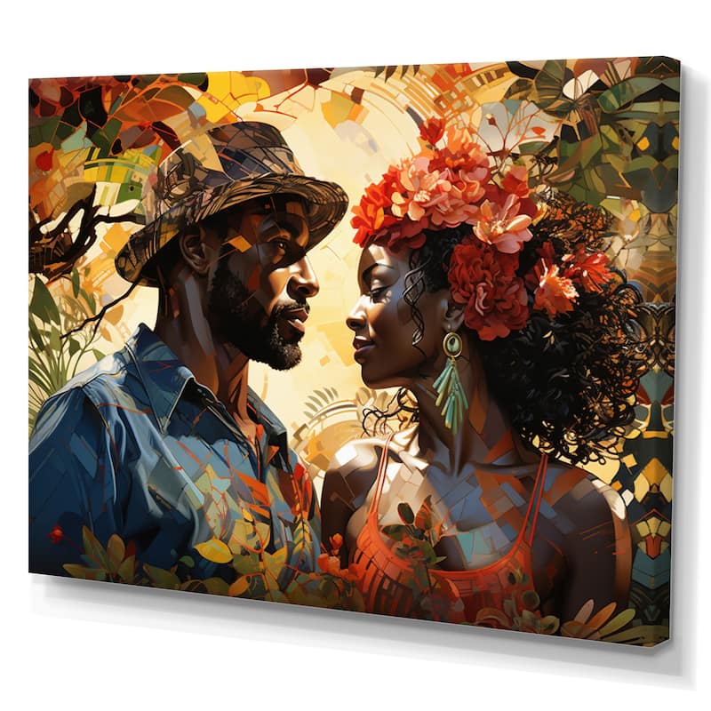 Designart "African Couple Resilient I" African American Wall Decor