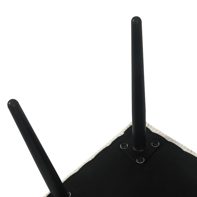 Adeco Modern End of Bed Bench Tufted Ottoman