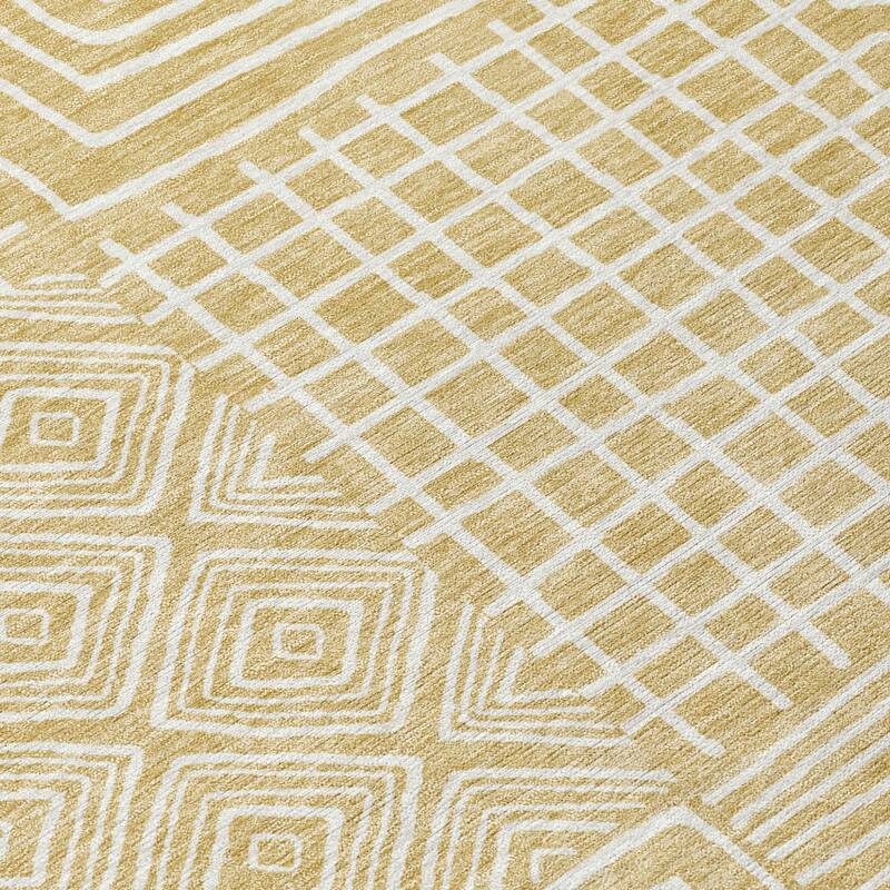 HomeRoots Geometric Transitional Rectangle Outdoor Rug