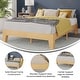 preview thumbnail 52 of 72, Wood Platform Bed with 14 Wooden Support Slats