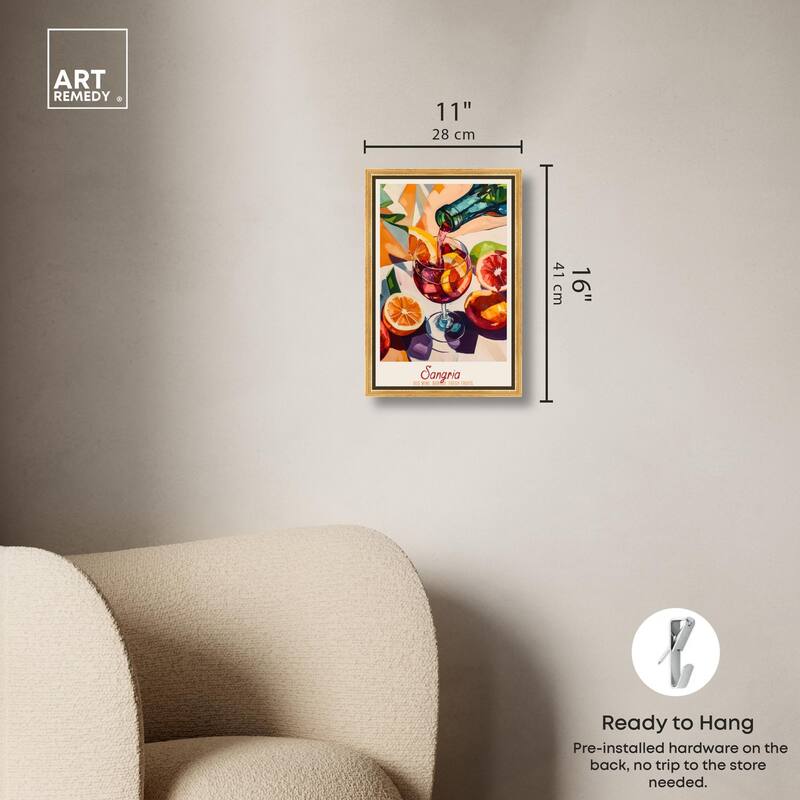 Sangria Recipe Poster Canvas by Art Remedy