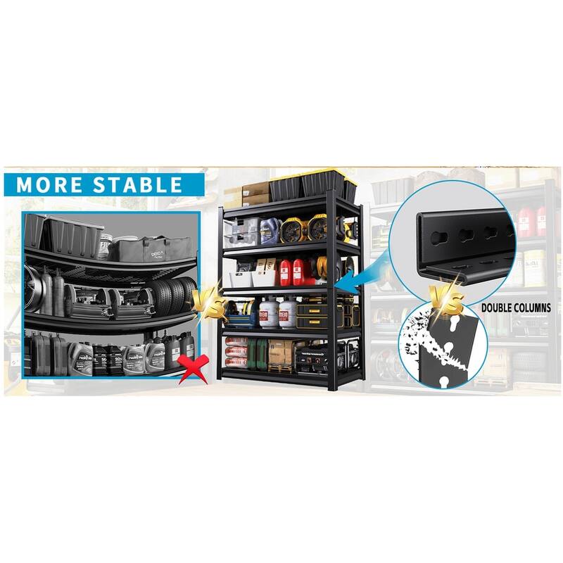 72" Industrial Storage Shelving Unit