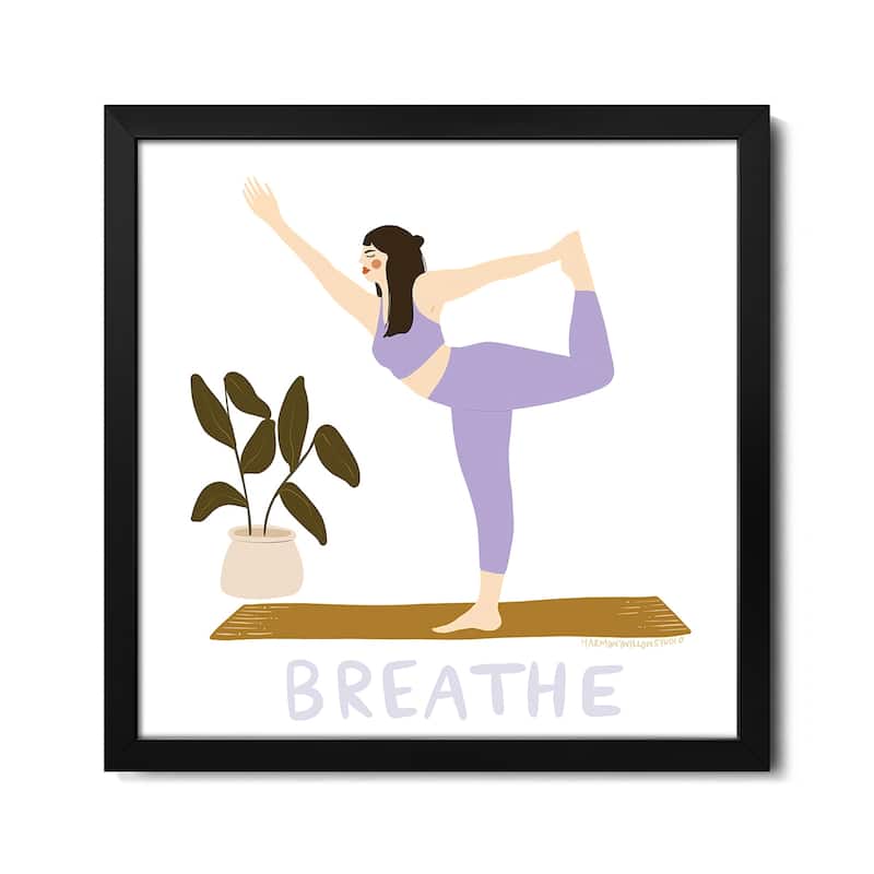 Breathe Premium Framed Poster by Harmony Willow - Black - 24x24x1