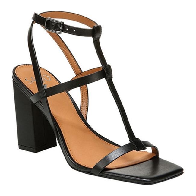 franco sarto black strappy sandals