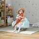 preview thumbnail 8 of 12, Qaba Rocker Armchair for Nursery Playroom Preschool for 1.5-5 Years, Blue Blue