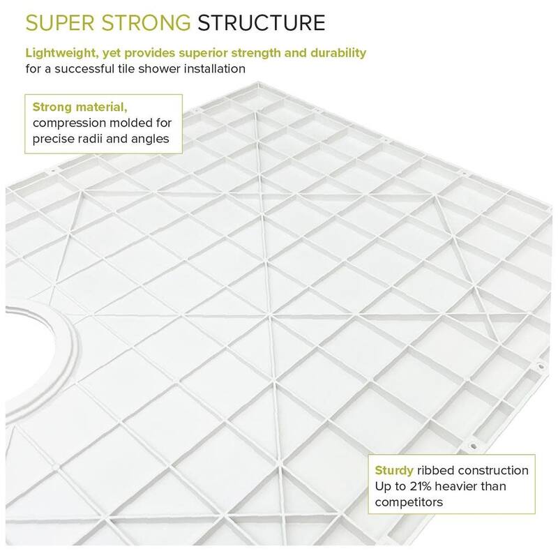 Transolid TRS_FW3535 Ready-to-Tile 35-3/8" x 35-3/8" Square Shower