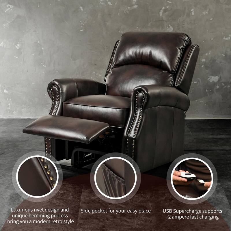 Power Lift Chair Leather Recliners for Elderly with Lift Assist