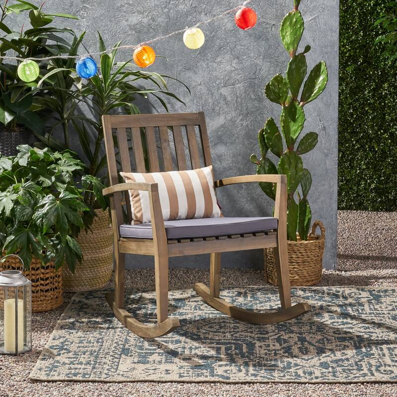 MONTROSE ROCKING CHAIR with Durable Wooden Frame, Perfect for Indoor and Outdoor