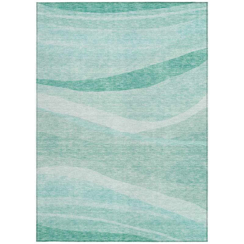 HomeRoots Abstract Transitional Rectangle Outdoor Rug