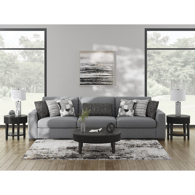 Signature Design by Ashley Bealton Gray 3-Piece Sectional - 140" W x 44" D x 41" H