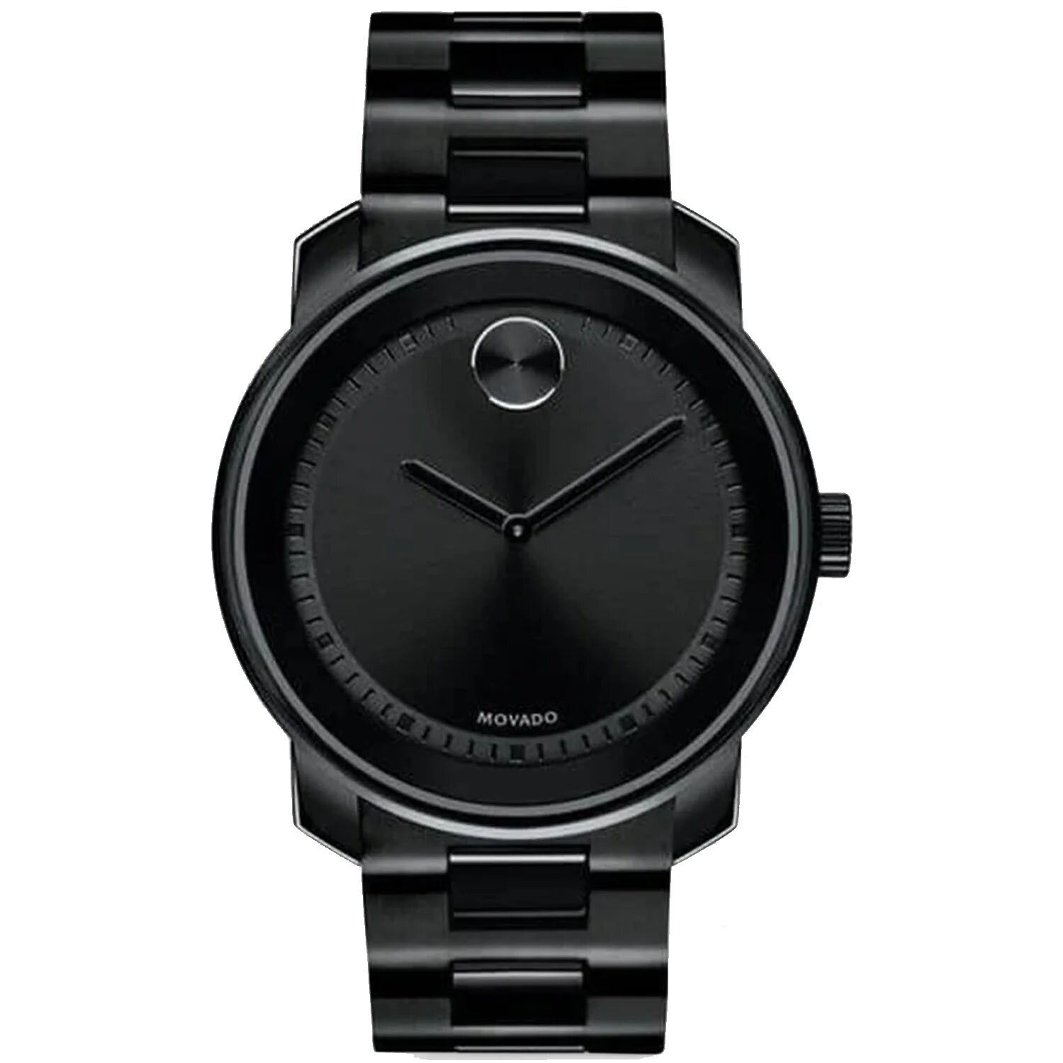 時計 Movado Bold Black 3600626 Men's Movado BOLD Fusion Ice Blue-Ion plated Stainless Steel