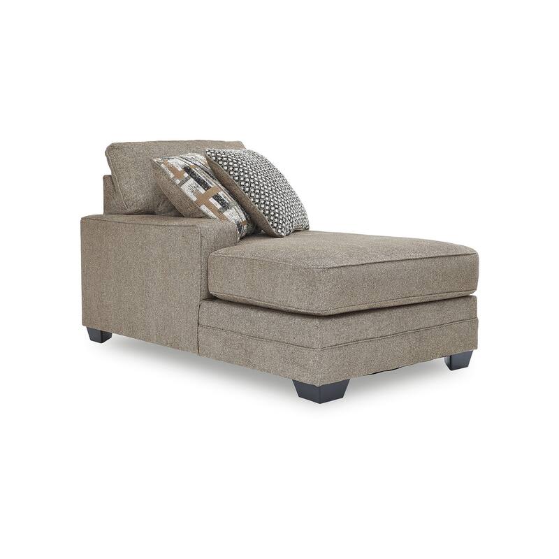 Signature Design by Ashley Cannonbrook Gray 3-Piece Sectional with Chaise - 141" W x 99" D x 40" H