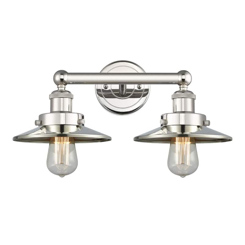 Innovations Lighting Railroad - 2 Light 17" Bath Vanity Light - Polished Nickel