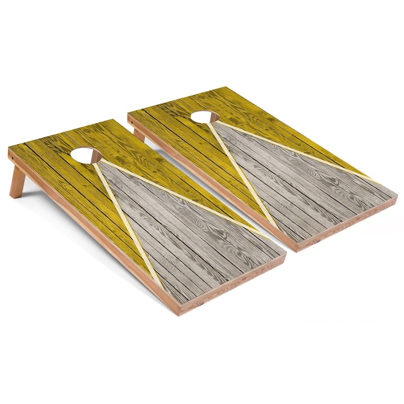 Yellow Pyramid Cornhole Board Set