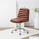 preview thumbnail 7 of 22, SAFAVIEH Couture Decolin Swivel Desk Chair - 21 IN W x 26 IN D x 34 IN H Brown/Silver