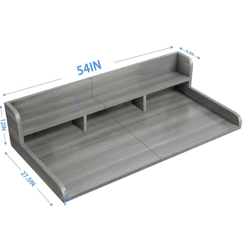 Double Layer Laundry Wood Shelf Topper for Washer and Dryer