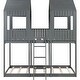 preview thumbnail 5 of 6, Gray Wood Bunk Bed with Roof, Window & Guardrail