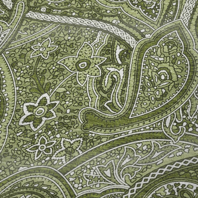 Premium Machine Washable Modern Paisley Sherpa Throw Blanket