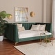 preview thumbnail 19 of 27, Oksana Light Grey Velvet with Goldtone Legs Daybed