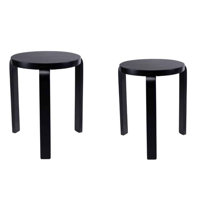 Mateo Round Backless Stacking Stools Set of 2