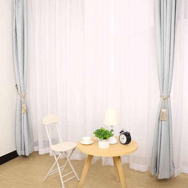 Shop 2pcs Khaki 20 Inch Curtain Tieback Holdback Style Rope Curtain Holder 20 Length Overstock 29581297