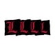 preview thumbnail 1 of 1, Louisville Cardinals Black Cornhole Bags All-Weather Resin Filled