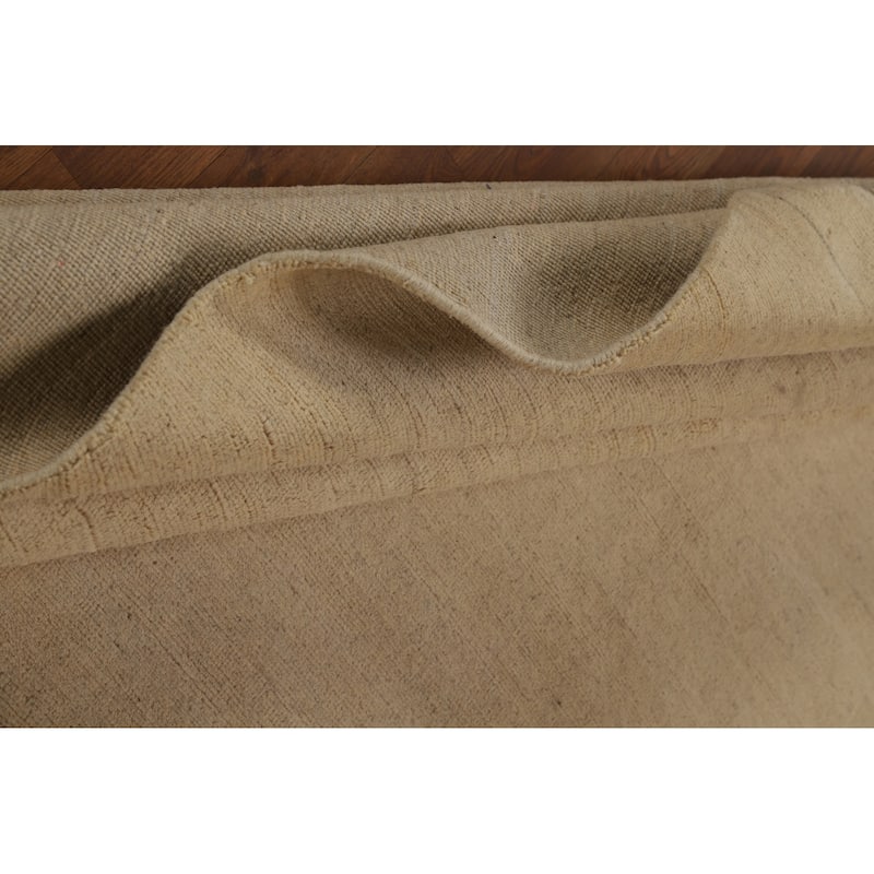 Solid Modern Gabbeh Oriental Area Rug Hand-Knotted Wool Carpet - 5'8"x 7'8"