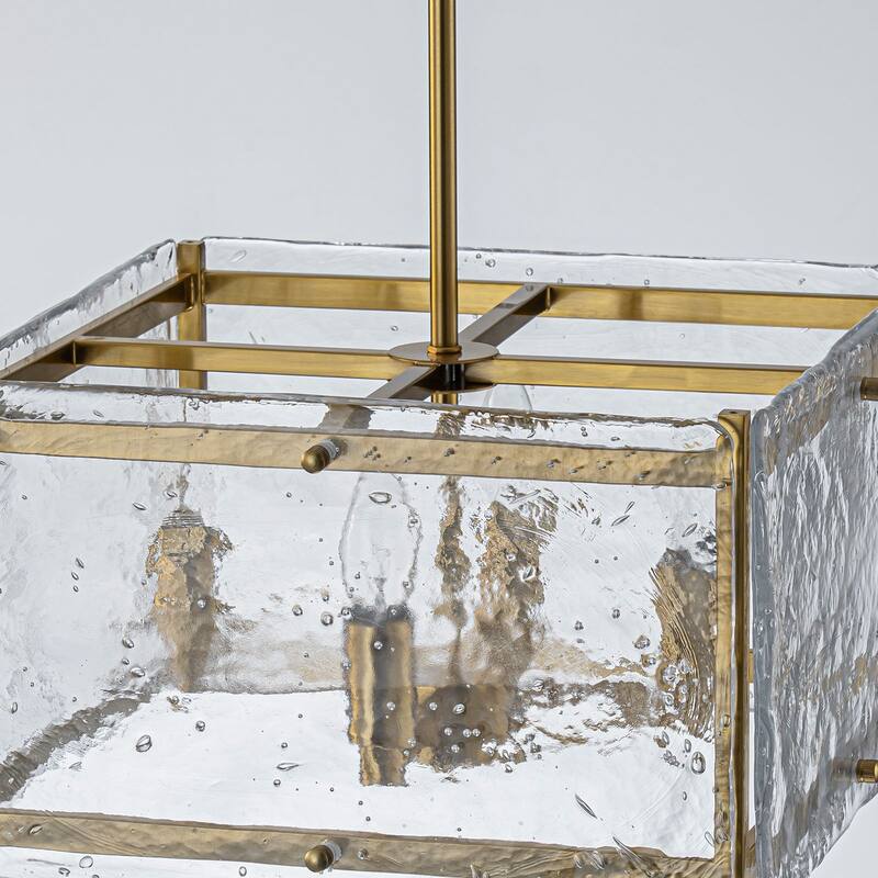 Modern Ripple Glass Chandelier for Kitchen Island