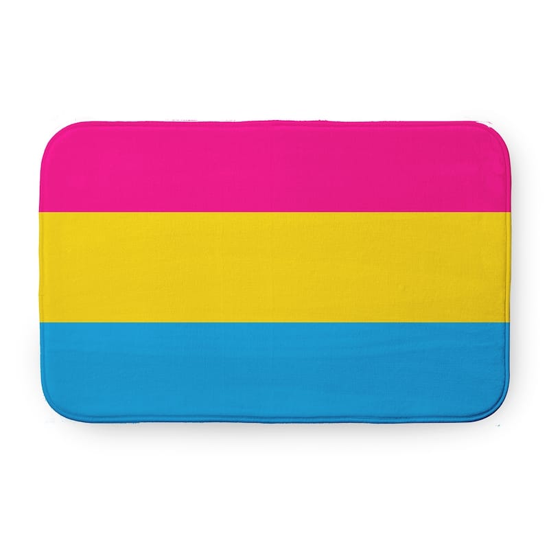 Pride Plush Microfiber Bathmat - Pansexual - 34" x 21"