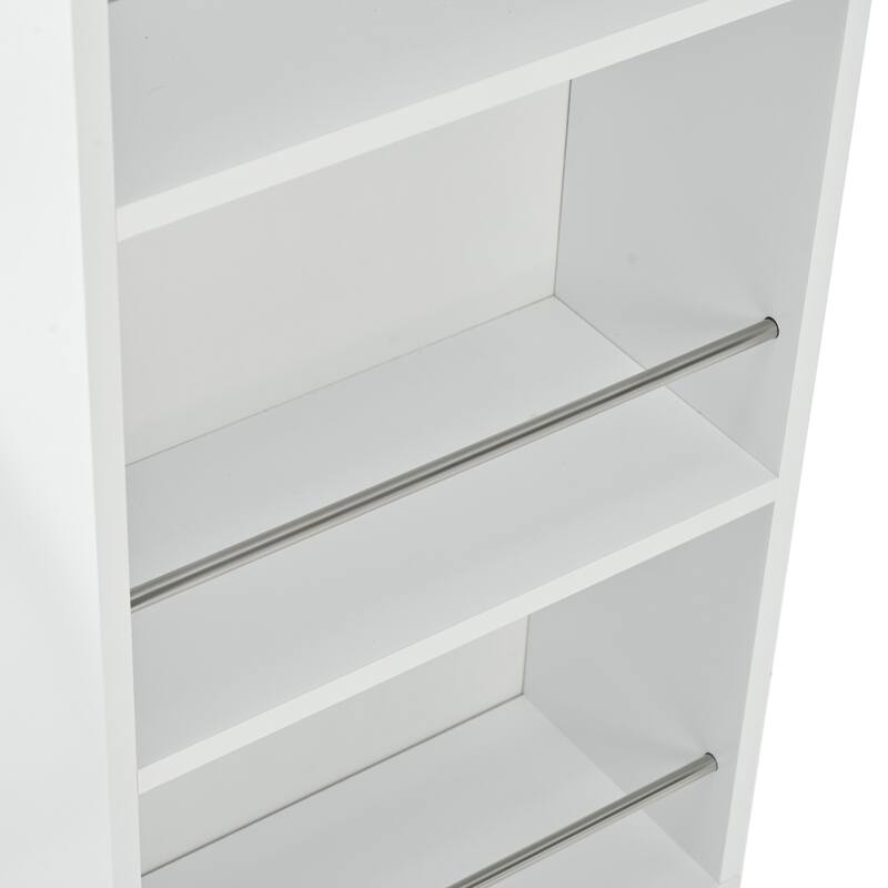 73.5'' Rubberwood Kitchen Island with LED Lights, Extended Table, Power Outlets and 2 Fluted Glass Doors