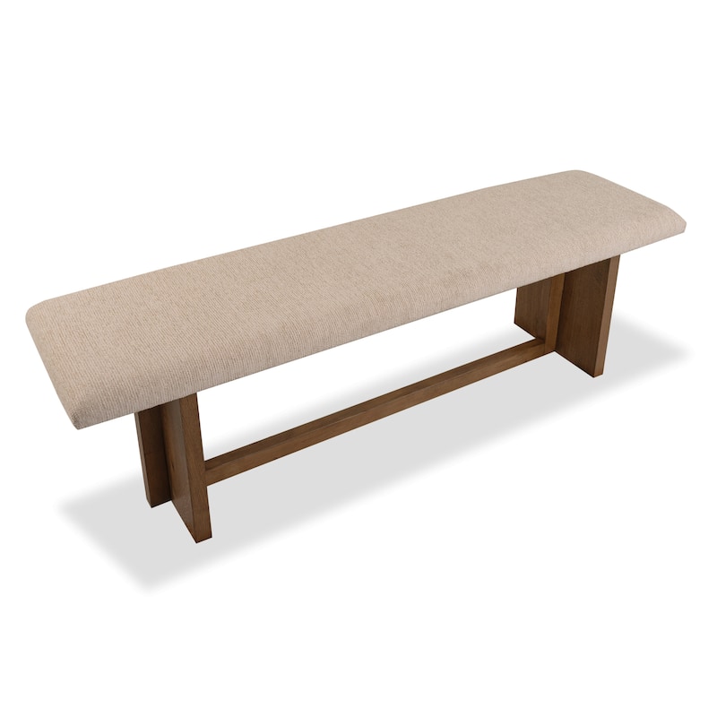 Magnussen Home Marcel Harvest Brown Bench - 68''W x 18''D x 19.88''H