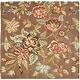 preview thumbnail 8 of 13, SAFAVIEH Handmade Blossom Ela Modern Floral Wool Rug 6' Square - Brown/Multi - Square