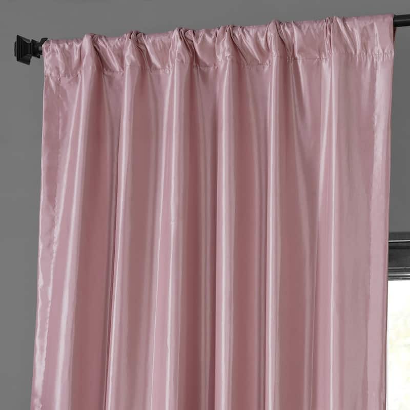 Exclusive Fabric Blackout Faux Silk Taffeta Curtain (1 Panel)