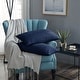 preview thumbnail 4 of 48, Agnew Pleated Velvet Decorative Throw Pillow Cover Set, NO INSERT 14" x 26" - Blue