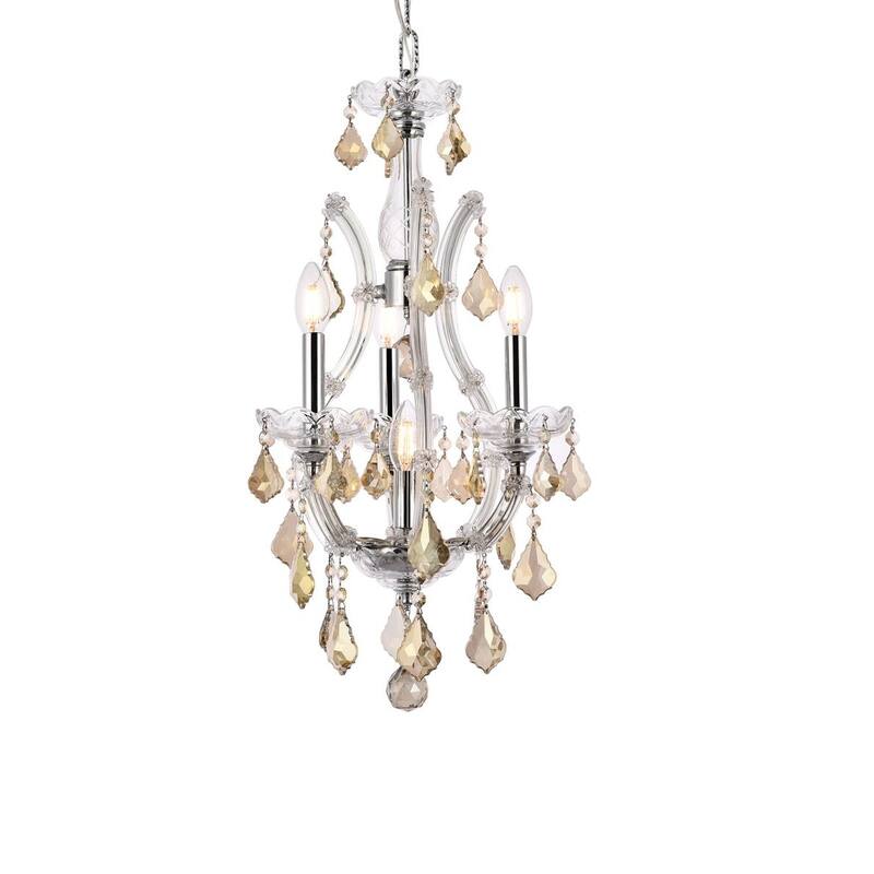 Fleur Illumination Collection Pendant D:12in H:22in Lt:4 Chrome Finish