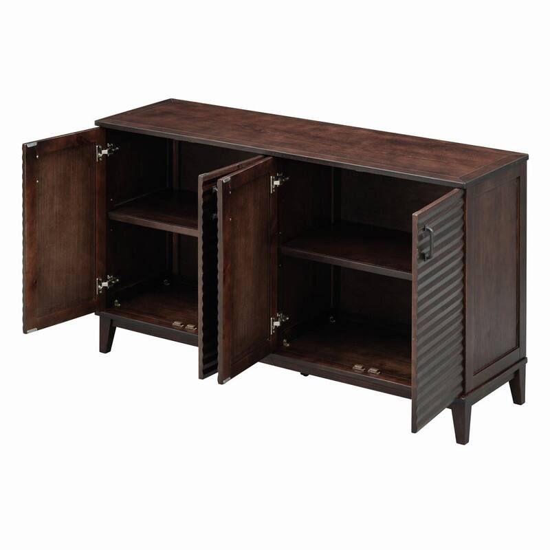 60''W Sideboard with 4 Door Large Storage Buffet - N/A