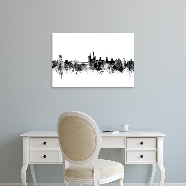Easy Art Prints Michael Tompsett's 'Iowa City Iowa Skyline' Premium Canvas Art