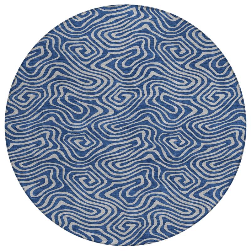 HomeRoots Abstract Transitional Rectangle Outdoor Rug