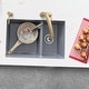 preview thumbnail 15 of 17, STYLISH 27 inch Composite Granite 60/40 Double Bowl Dual Mount Sink - 27" x 18" x 9.5"