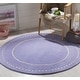 preview thumbnail 124 of 130, SAFAVIEH Handmade Bella Alverta Dotted Border Wool Rug 5' Round - Lavander/Ivory - Round
