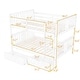 preview thumbnail 6 of 10, Multifunctional Bunk Bed With Storage,Full over Full Bunk Bed with Drawers and Ladder for Bedroom, Guest Room Furniture