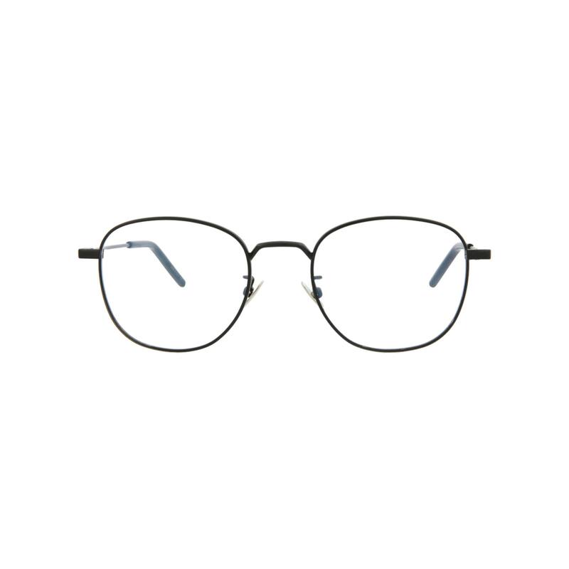 Saint Laurent Round-Frame Metal Optical Frames - Black Black Transparent - Black