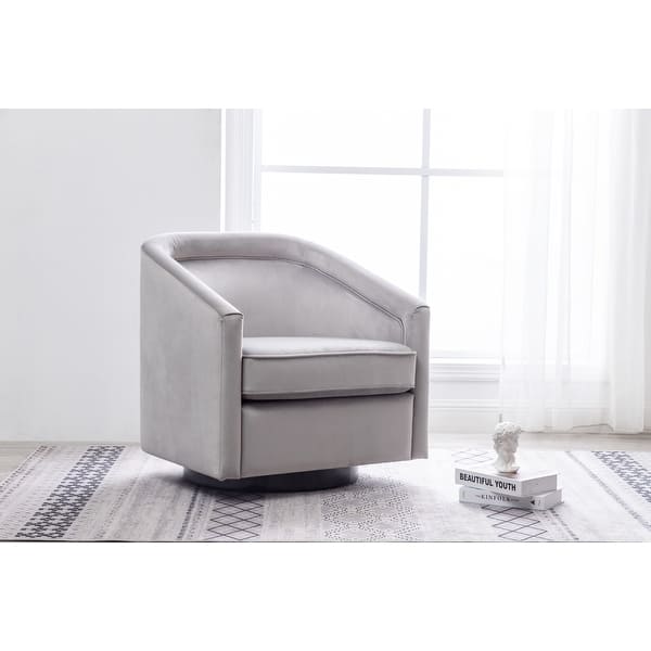 slide 2 of 91, WOVENBYRD Classic Barrel Swivel Chair
