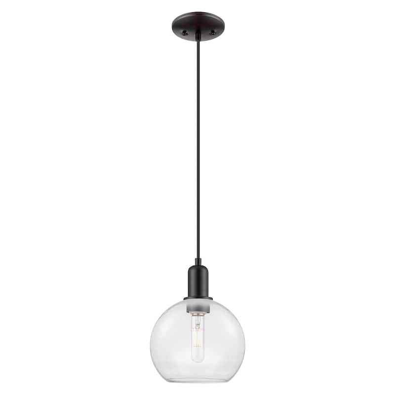 Innovations Lighting Endless Possibilities Arcadia - Athens - 1 Light 8" Cord Hung Mini Pendant - Clear/Matte Black