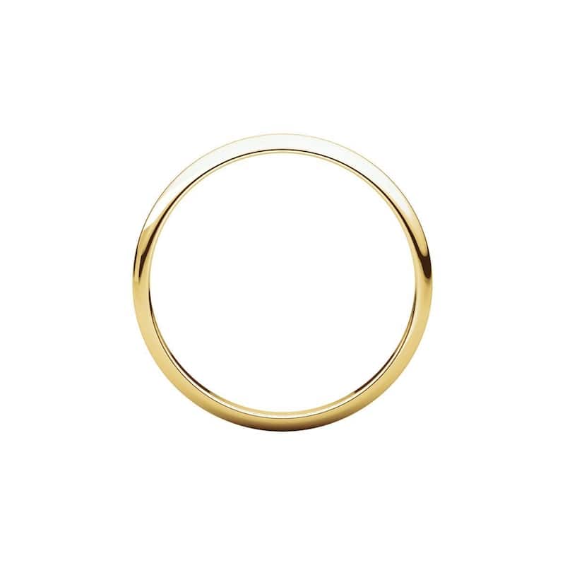 10k Yellow Gold 2 mm Half-Round Light Wedding Band